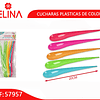 Cucharas plásticas 10pcs 19.5cm colores surtidos