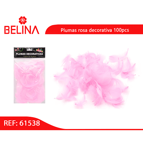 Plumas rosa decorativa 100pcs