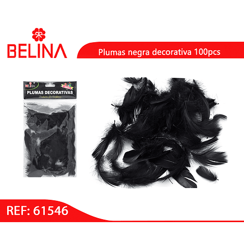 Plumas color negro 100pcs