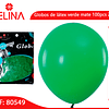 Globos de látex verde mate 100pcs 23cm