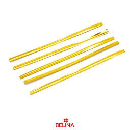 Alambres metalizados oro 10cm 500pcs aprox.