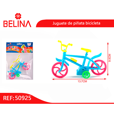 Juguete cotillón de bicicleta para piñata 13x9cm