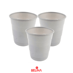 Vasos plásticos color plata 410ml 10pcs