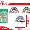Vela arcoiris feliz cumpleaños color aleatorio 8x8,5cm