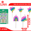 Velas de unicornio 5pcs 3cmx6,5cm