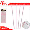 Bombillas de papel rosa con rayas 25pcs 6x197mm