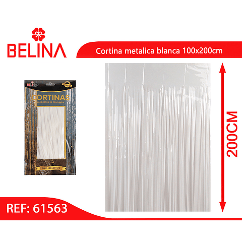 Cortina metalica blanca 100x200cm