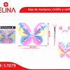Conjunto Alas de mariposa arcoíris de tres piezas