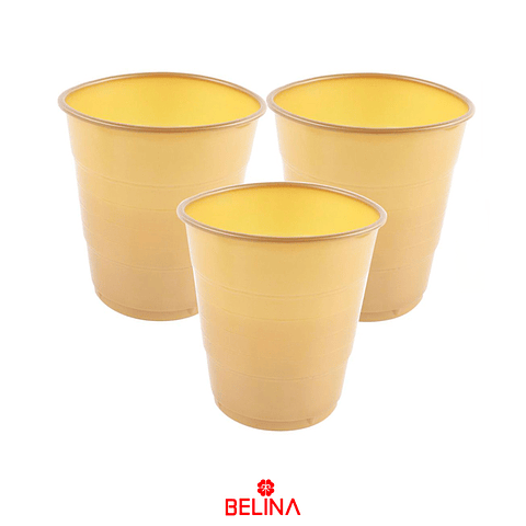 Vasos plásticos color dorado 10pcs - Belina Cotillon