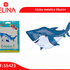 Globo metálico tiburón 65x96cm