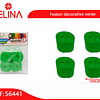 Feston decorativo verde 4pcs 6cmx10m