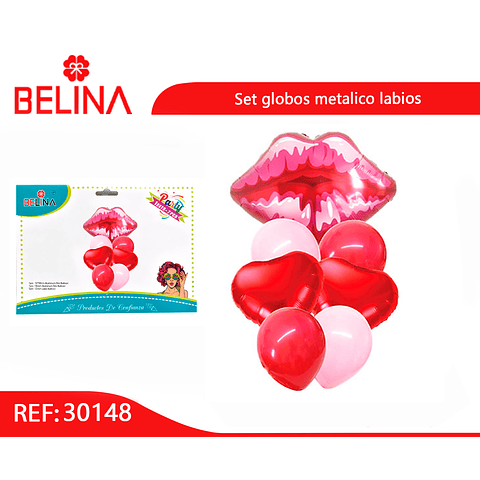 Set de globos labios 7pcs