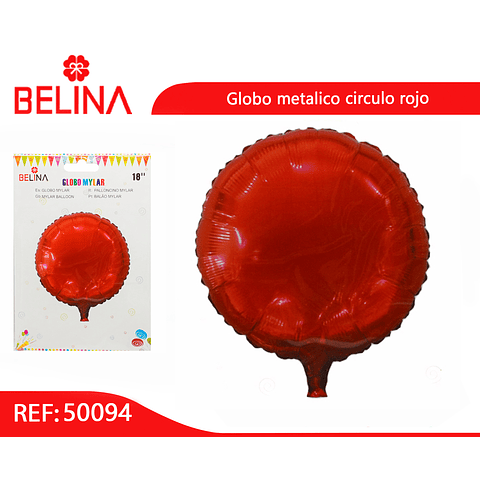 Globo redondo rojo 18 pulgadas