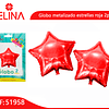 Globo metalico estrella 9 pulgadas rojo 2pcs