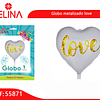 Globo metalico corazón 44.5x53cm