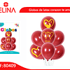 Set de globos de látex con corazón 7pcs