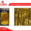 Cortinas metalicas oro holografico 3m