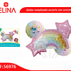 Set de globos unicornio y arcoiris 5pcs