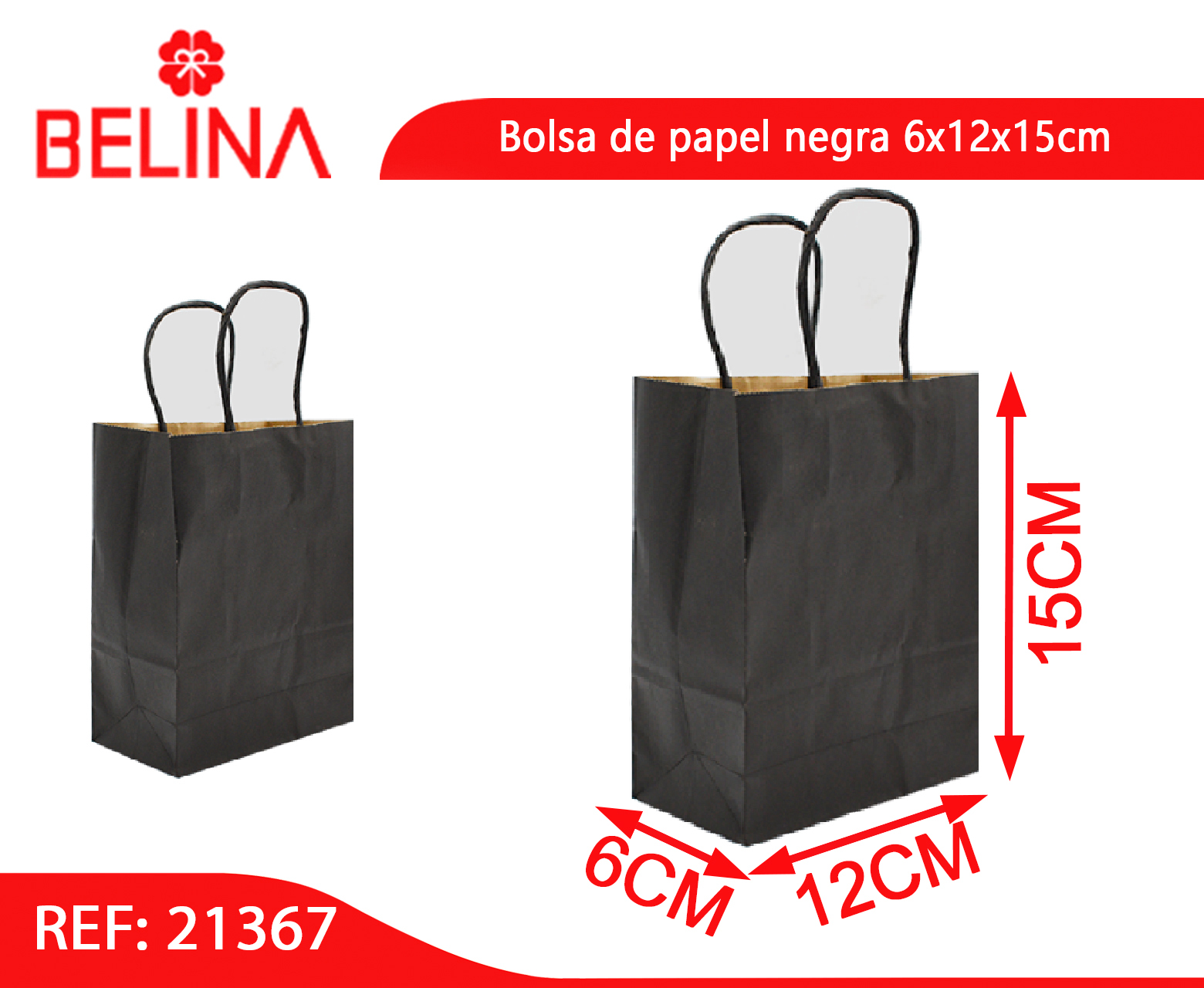 Bolsa de papel negra – Belina Cotillon