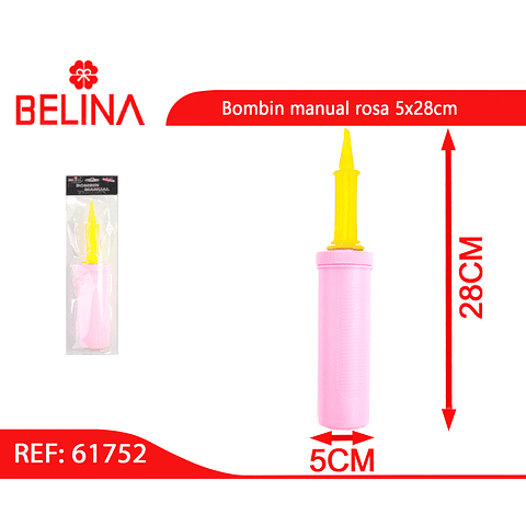 Bombin manual rosa 5x28cm