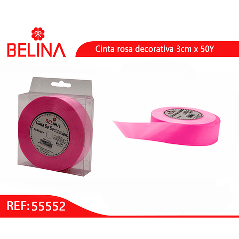 Cinta de regalo rosa rollo 3cmx50y