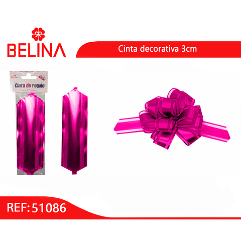 Cinta lazo 3cm fucsia