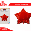 Globo estrella rojo 18 pulgadas