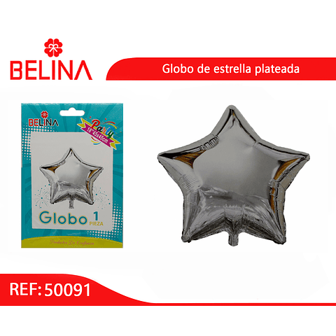 Globo estrella plata 18 pulgadas