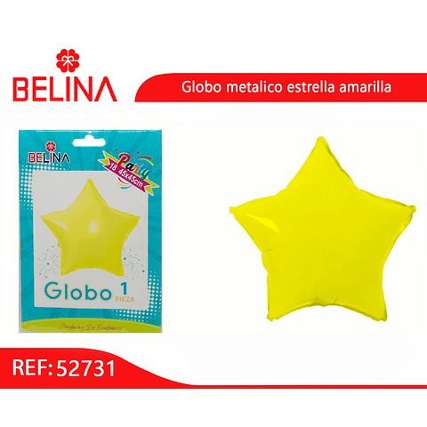 Globo estrella amarillo 45cm