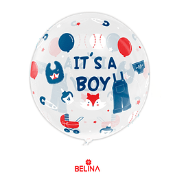 Globo burbuja It's a boy 80cm