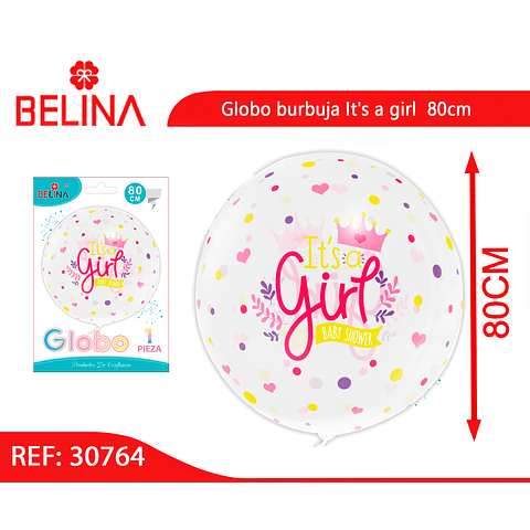 Globo burbuja It's a girl  80cm