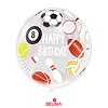 Globo burbuja Happy Birthday  Deportes 80cm