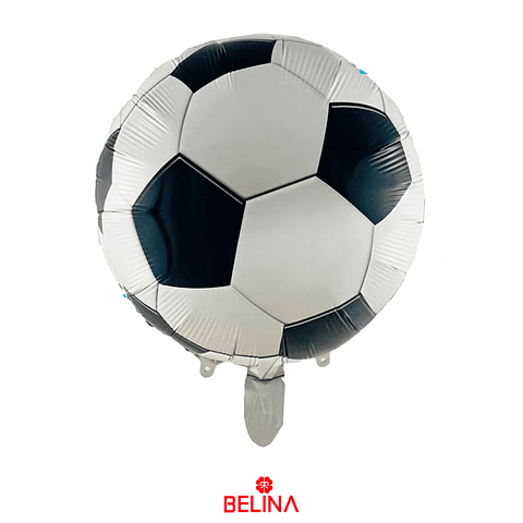 Globo metalico pelota de futbol 45cm