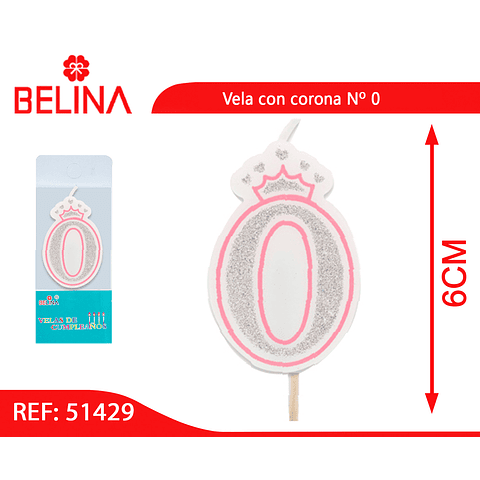 Vela con corona rosa #0