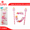 Topper para torta castillo princesas 1set 17pcs