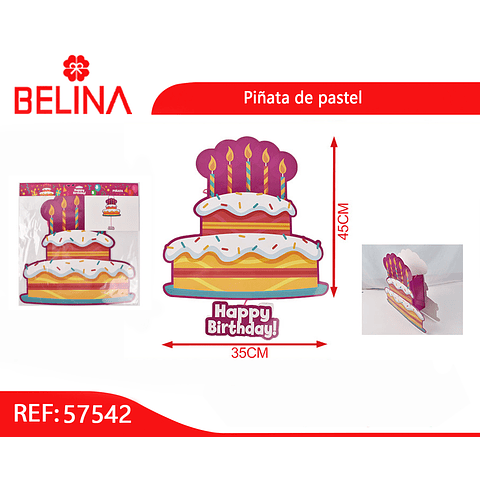 Piñata pastel de cumpleaños 45x35cm
