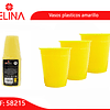 Vasos plásticos 250ml 25pcs amarillo