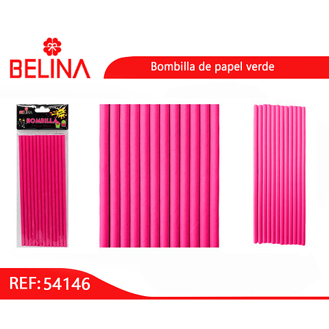 Bombillas fucsia 25pcs