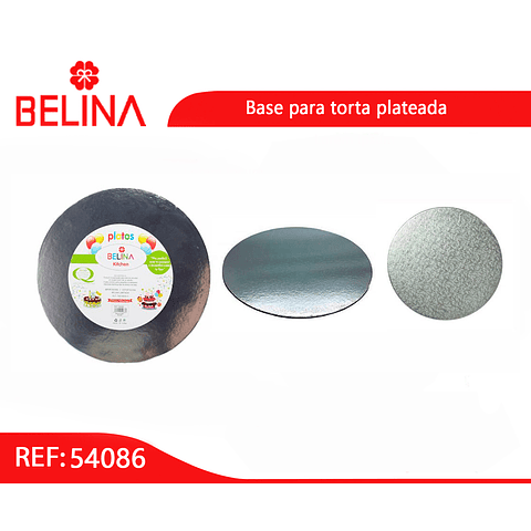 Base redonda fina plata 25cm 2mm