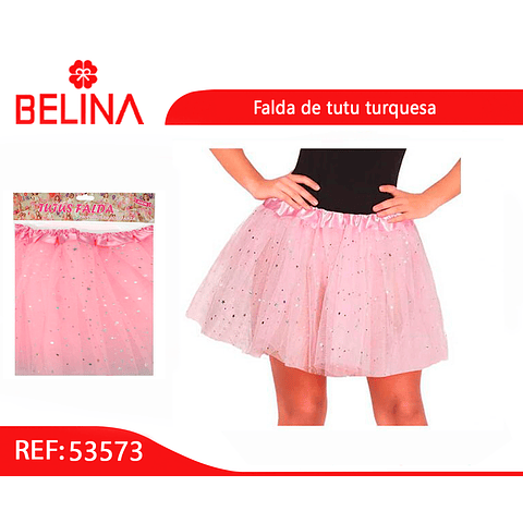 Tutu de estrellas 30cm rosado