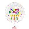 Globo burbuja Happy Birthday 80cm