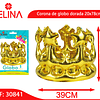 Corona de globo dorada 20x78cm