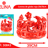 Corona de globo rojo 20x78cm