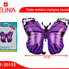 Globo metálico mariposa 55x72cm violeta