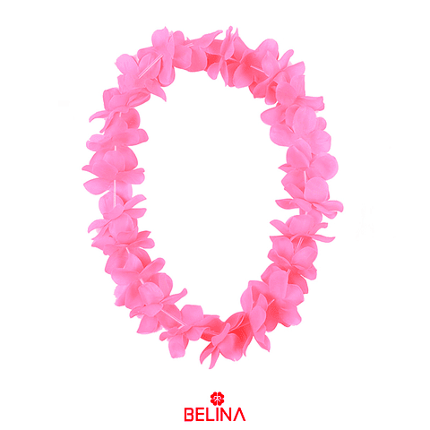 Collar Hawaiano rosa fluorescente 50cm