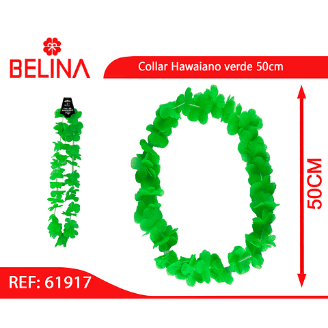 Collar Hawaiano verde 50cm