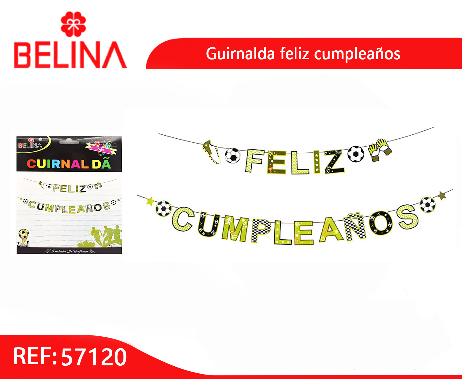 Topper de futbol feliz cumpleaños – Belina Cotillon