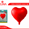 Globo metalico corazón rojo 2pcs 9 pulgadas