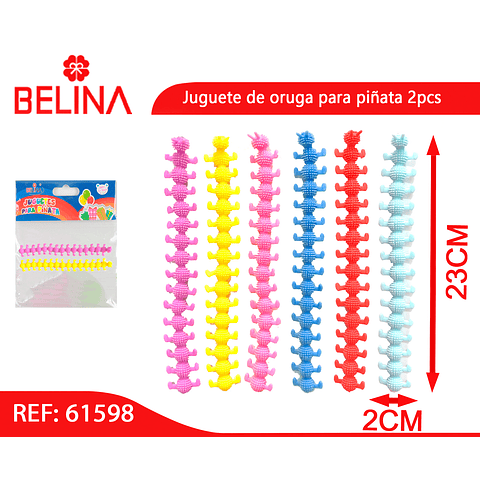 Juguete de oruga para piñata 2pcs 2x23cm