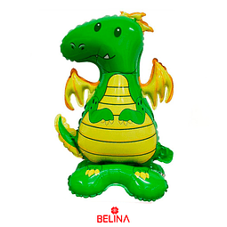 Globo metalico dragon con base 40x60cm